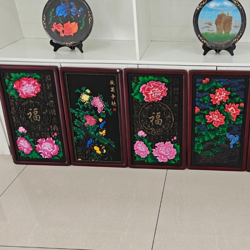 Aktív szénből készült falművészeti panel